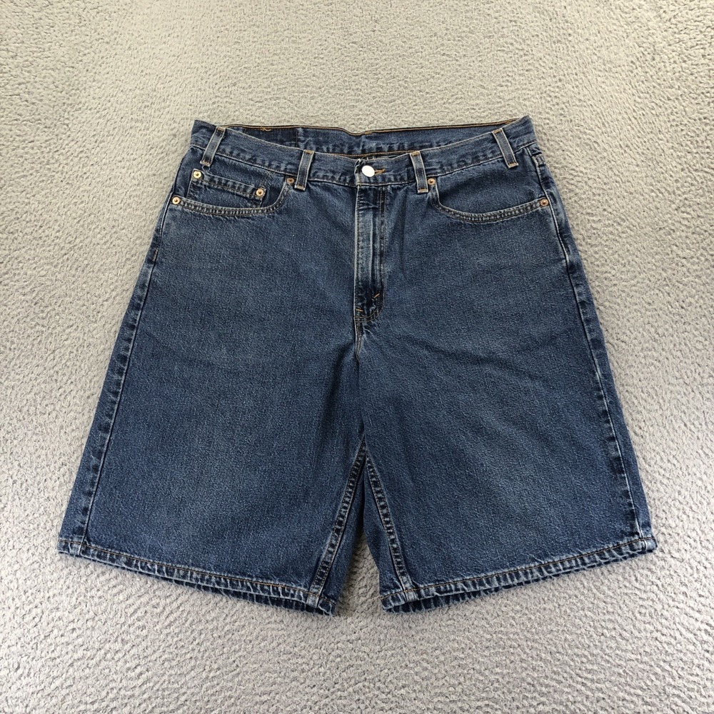 Vtg Levis Shorts Men 36 Blue 550 Baggy Relaxed Fit 90 Jean Jorts Skater USA Made